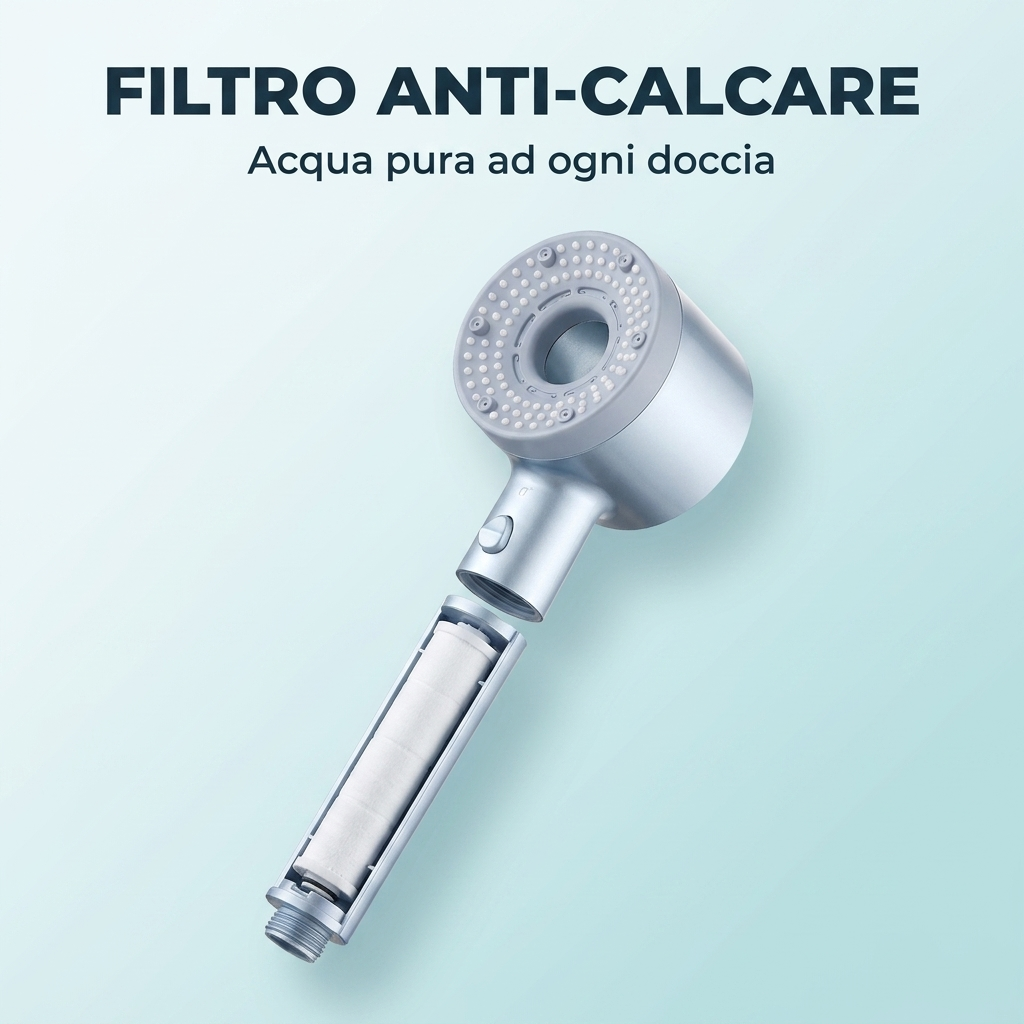 Doccino Acquenda™ – Soffione Filtrante ad Alta Pressione